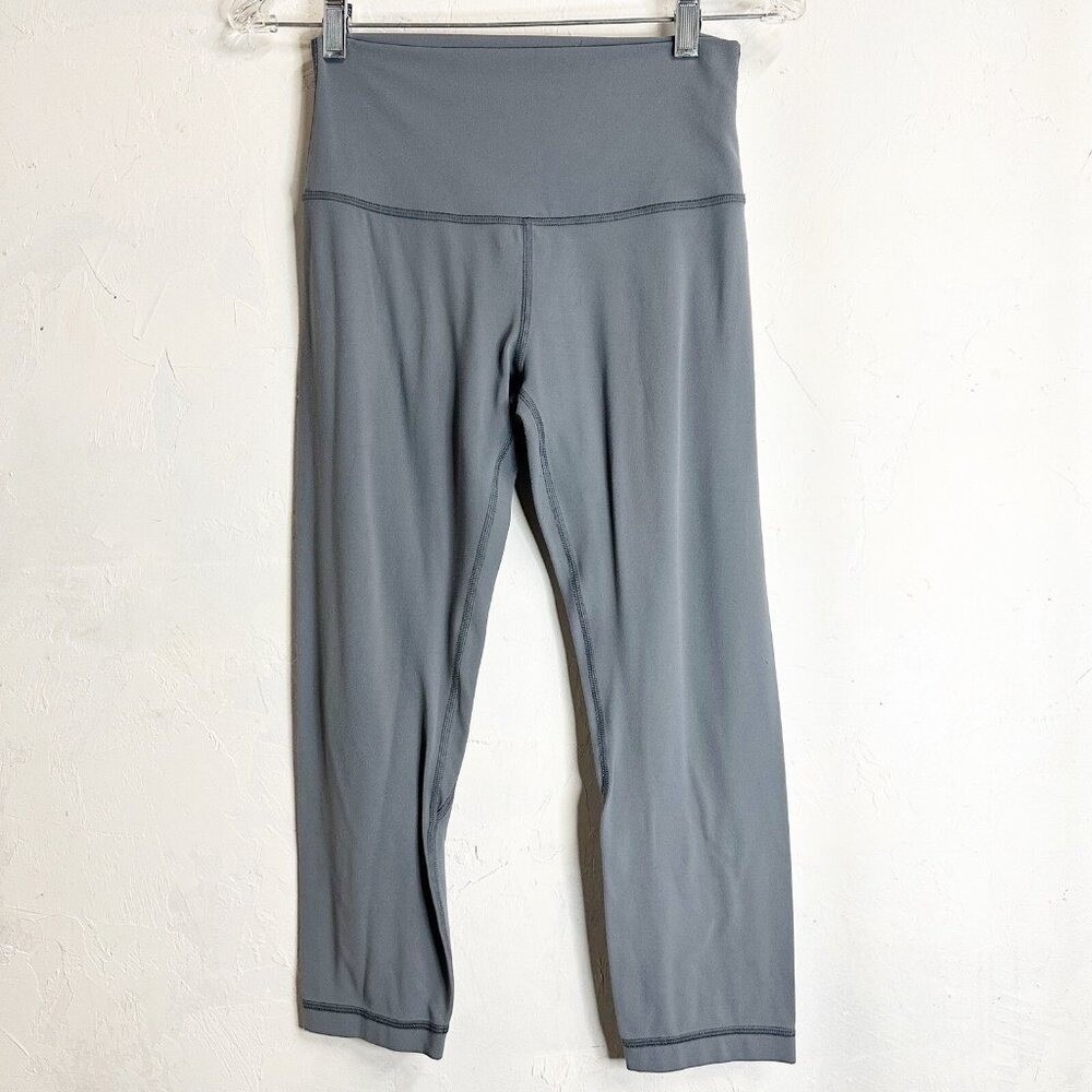 Lululemon Align High-Rise Crop 21" 6 Blue Gray Legging Athletic Yoga Gym Stretch